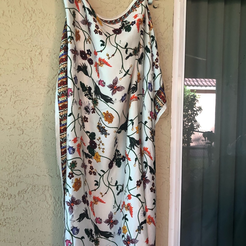 Vintage Pashma Large Silk Scarf/Wrap